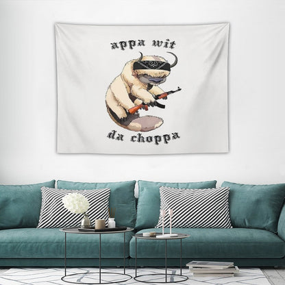 Appa With A Choppa Tapestry Tapestry