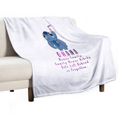 Lilo And Stitch Ohana Throw Blanket