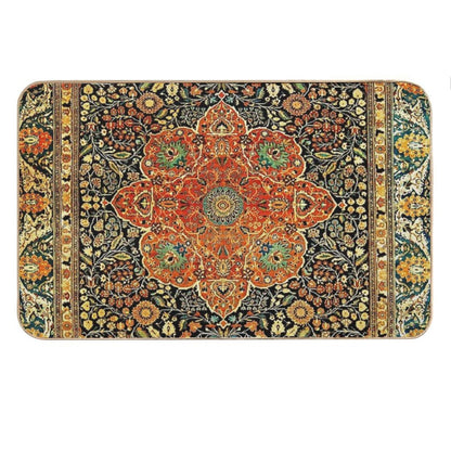 Antique Persian Mohtashem Kashan Rug Print Bath Mat