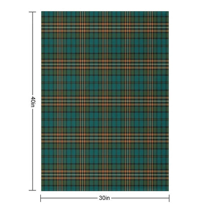 FITZSIMMONS (Fitzsimons) Tartan  Historic Irish Family Name Plaid Design Throw Blanket