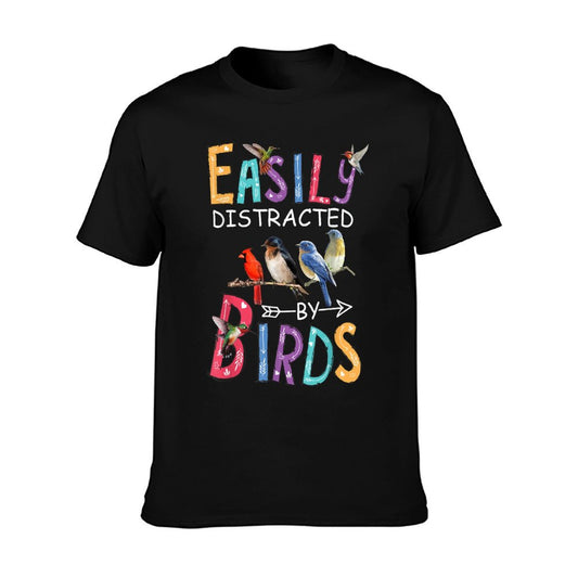 Easily Distracted By Birds Funny Bird T-Shirt