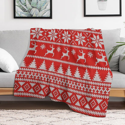 Fair Isle Christmas Throw Blanket