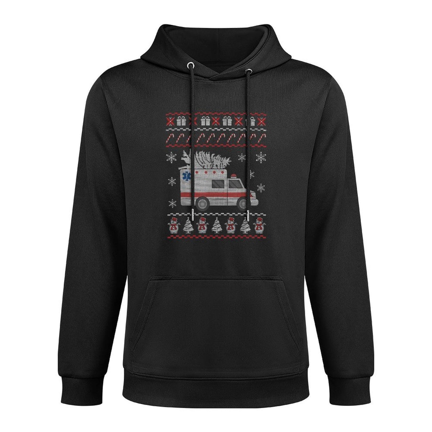 Funny Ambulance EMT Paramedic Christmas, Unisex-Adults, Black,, Small Casual Wear Hoodie