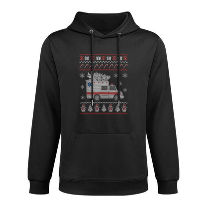 Funny Ambulance EMT Paramedic Christmas, Unisex-Adults, Black,, Small Casual Wear Hoodie