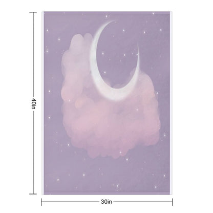 Purple Moon Throw Blanket