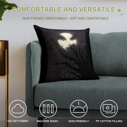 Spooky Night Sky Soft Durable Construction Throw Pillow