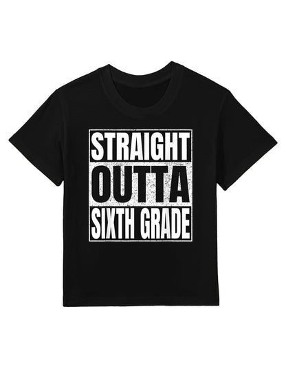 Straight Outta Sixth Grade Great Graduation 6th Grade Kids T-Shirt