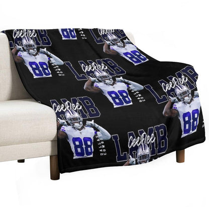 Ceedee-Lamb-DallasCowboys-Football-Players Throw Blanket