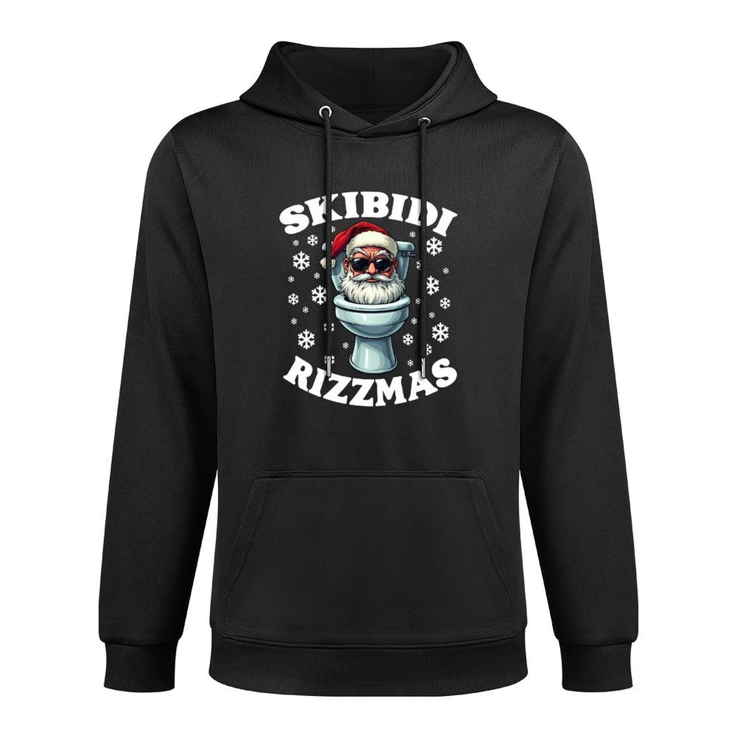 Skibidi Rizzmas Rizzler Santa Rizz Toilet Funny Christmas Easy Care Hoodie