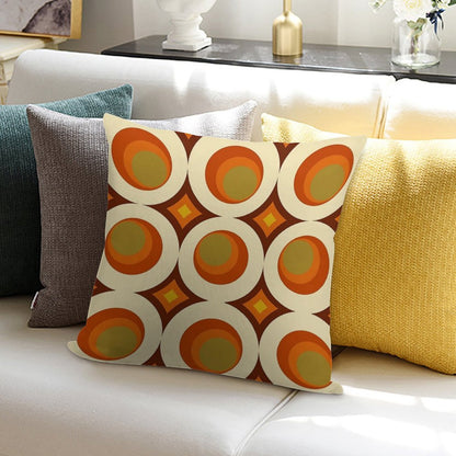 Mid-Century Modern 70s Soft Ultra-Soft Texture Throw Pillow