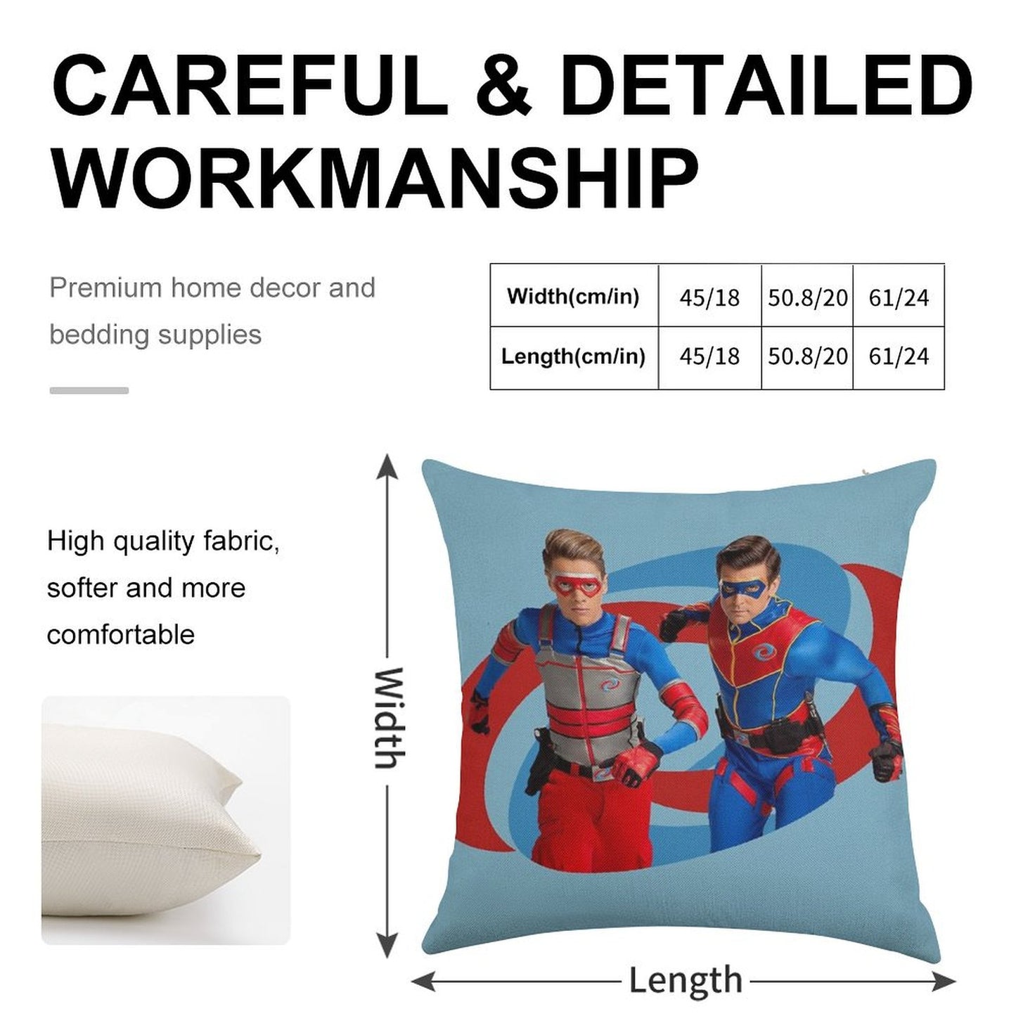 Henry Danger - Action Logo Linen Throw Pillow Cover