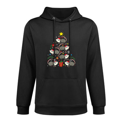 Possum Possum Christmas Tree Funny Gift Kangaroo Pocket Hoodie