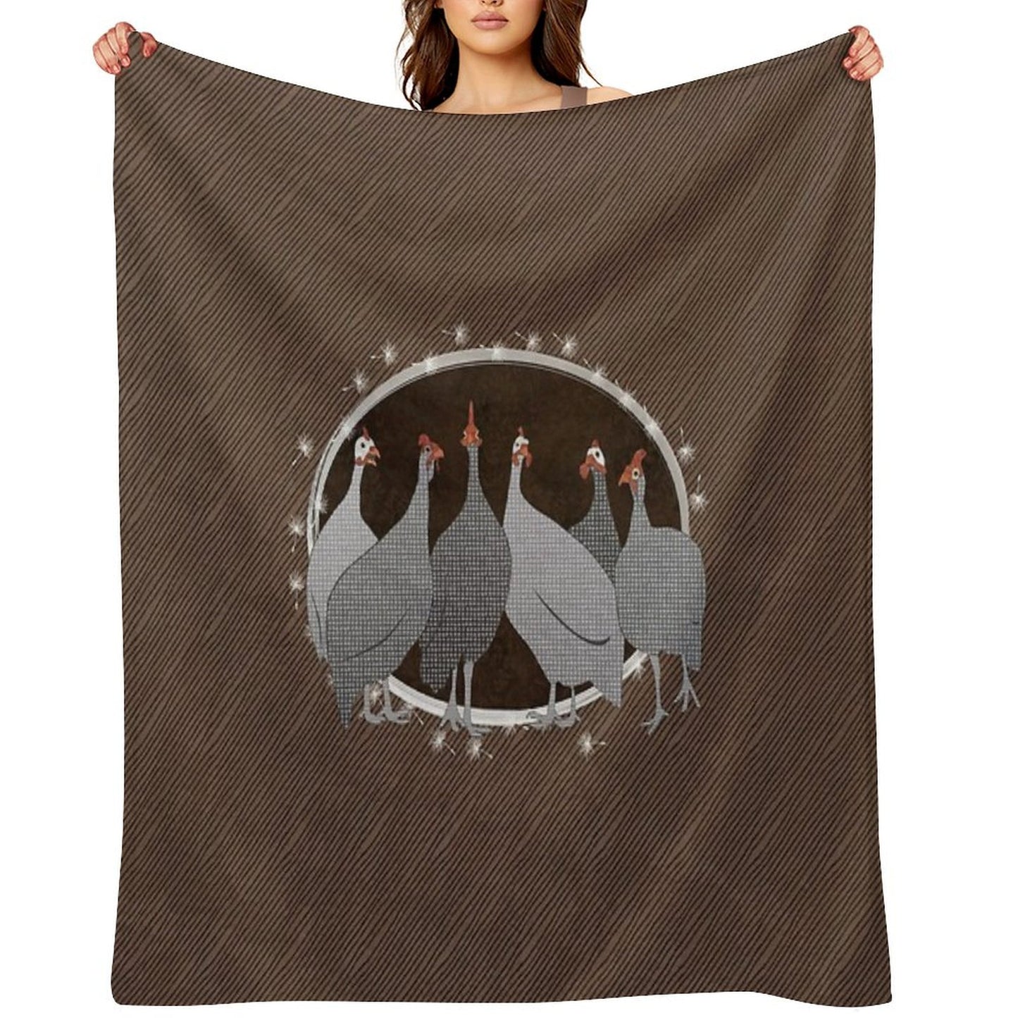 Helmeted Guineafowl Throw Blanket