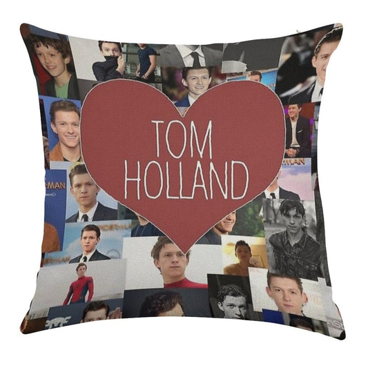 Tom Holland Blanketstickers Linen Throw Pillow Cover
