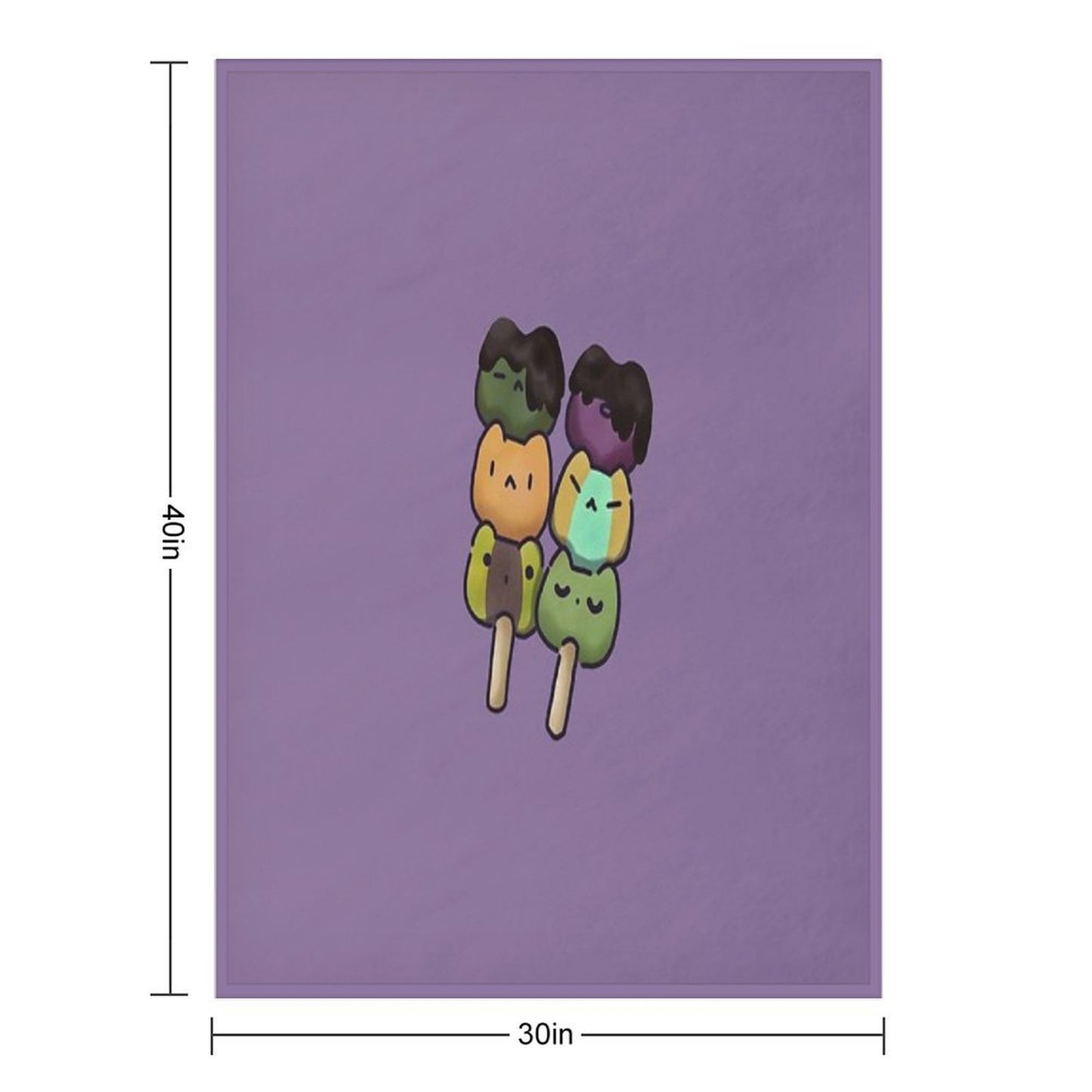 Kitty Dango Throw Blanket