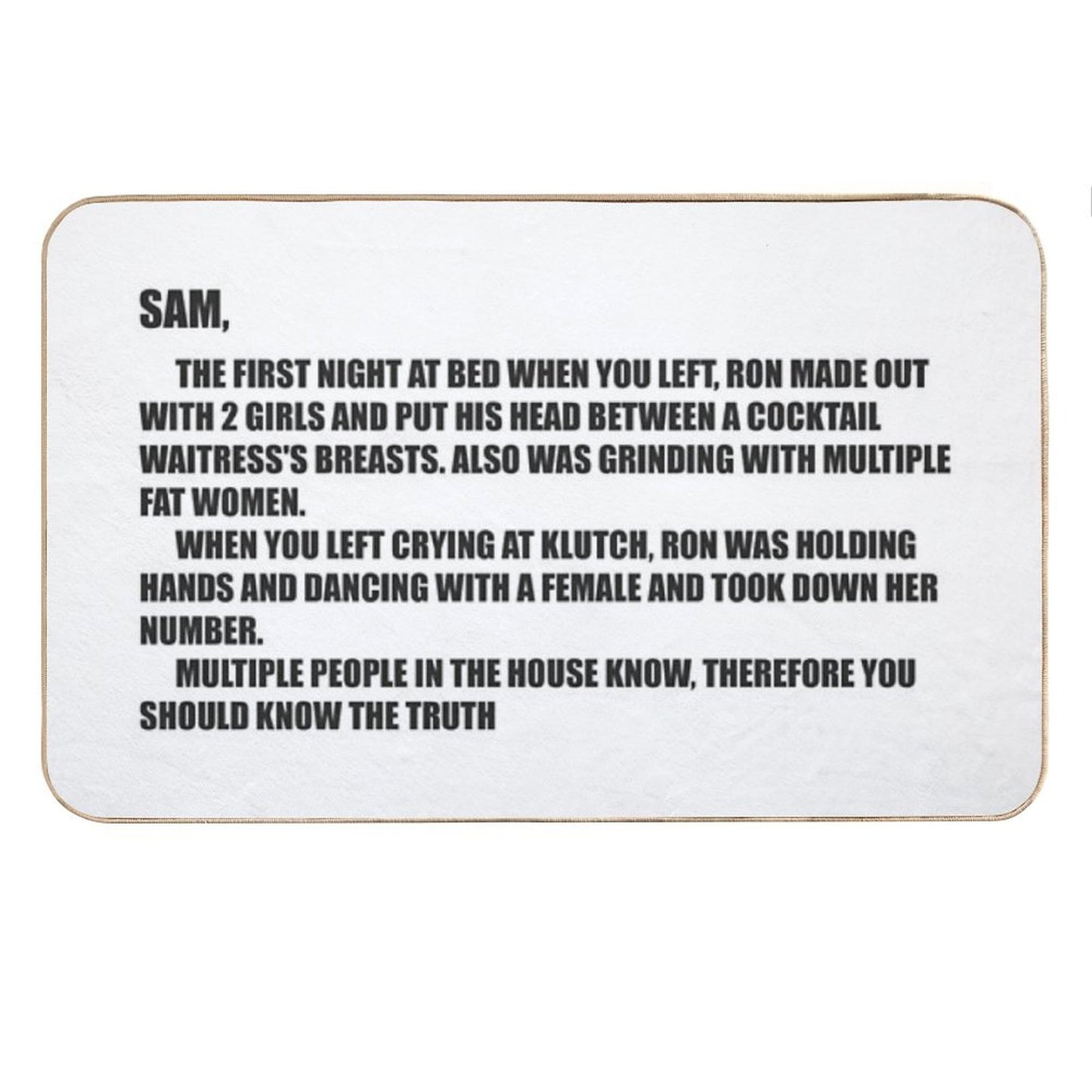 Jersey Shore Note Bath Mat