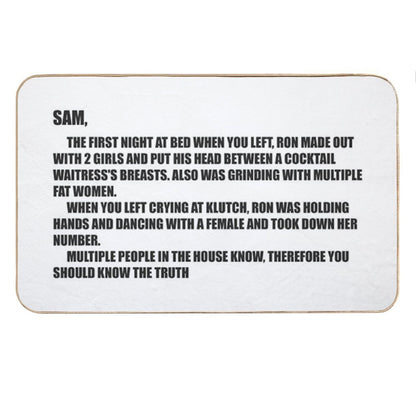 Jersey Shore Note Bath Mat