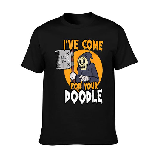 Funny Dog Groomer Brush Your Dog Grooming Reaper Halloween T-Shirt