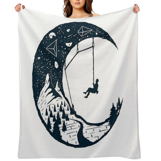 Climber's Sky  Climbing Throw Blanket
