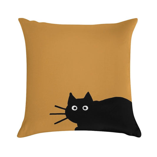 Black Cat(s) Soft Fade-Resistant Throw Pillow