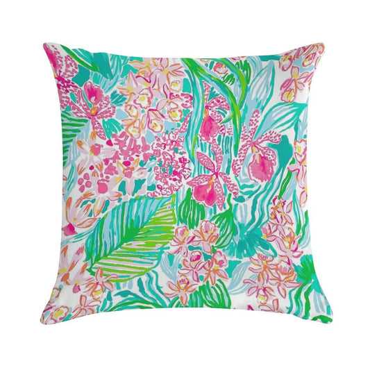Orchid Summer Soft Home Decor Throw Pillow