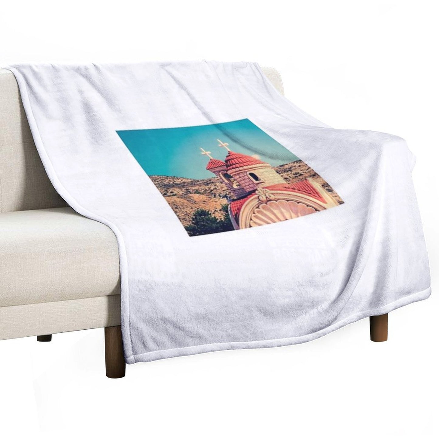 Roadside Shrine, Cyprus Throw Blanket