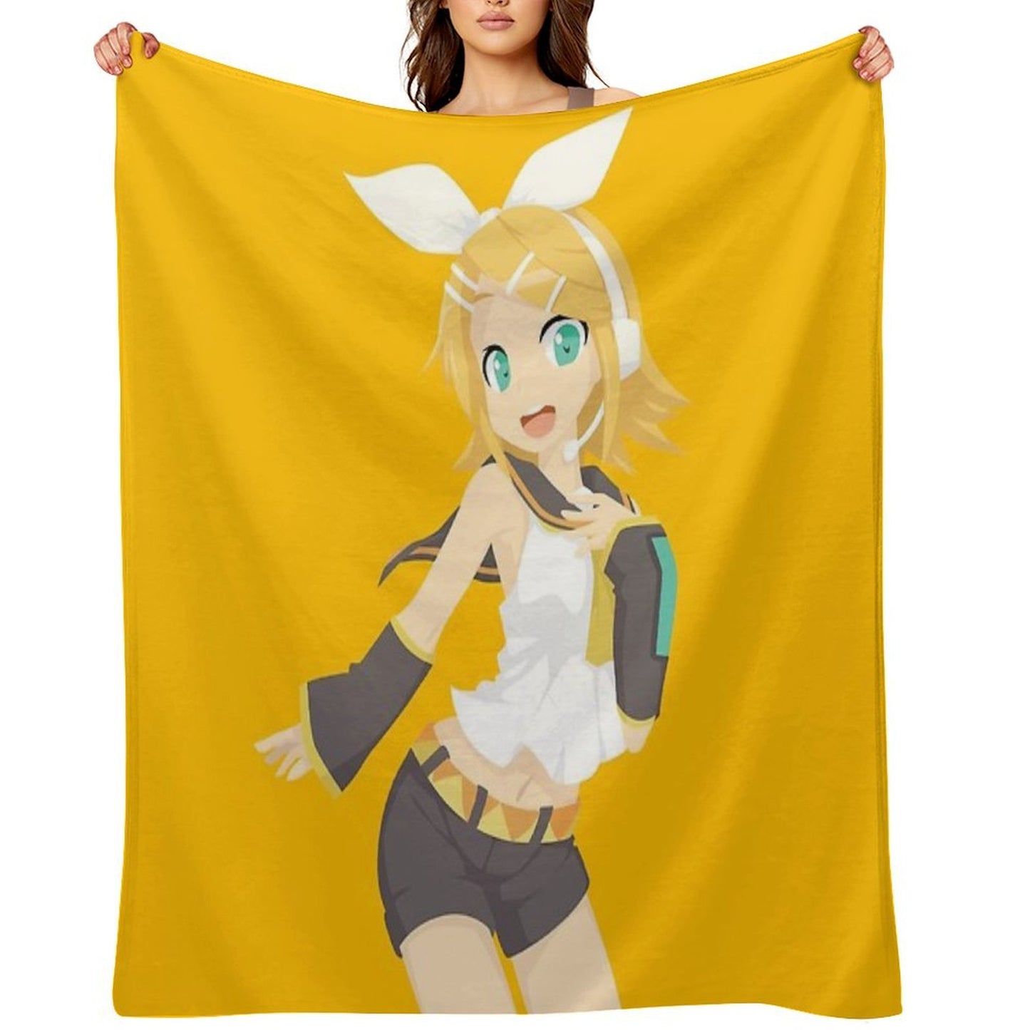 Kagamine Rin Throw Blanket