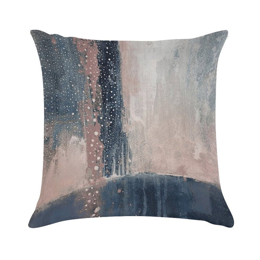 Pink Blue Abstract Soft Style Accent Throw Pillow