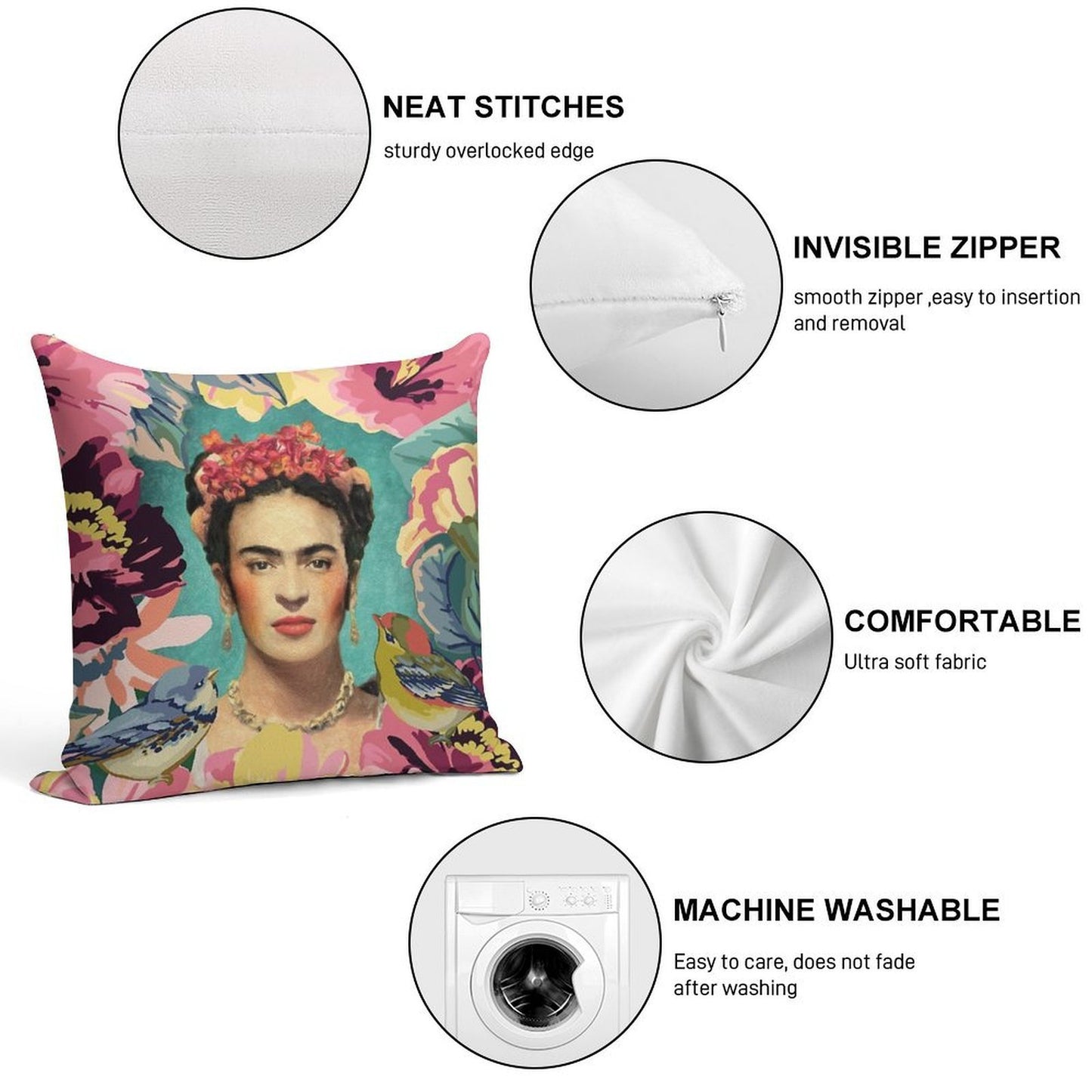 Frida Kahlo V Soft Style Accent Throw Pillow