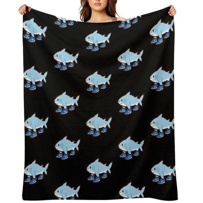 Cute Tralalero Tralala (Italian Brainrot) Throw Blanket