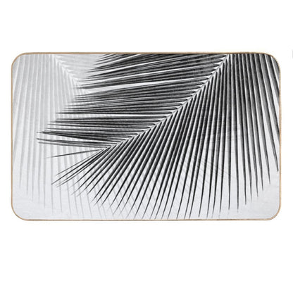 Palm Leaf Synchronicity - Bw Bath Mat