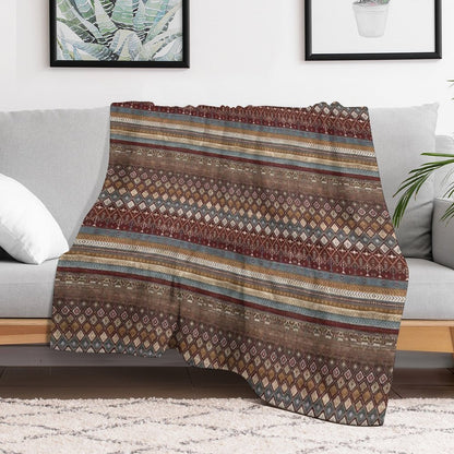 Geometrical Carpet Design Patterns Throw Blanket
