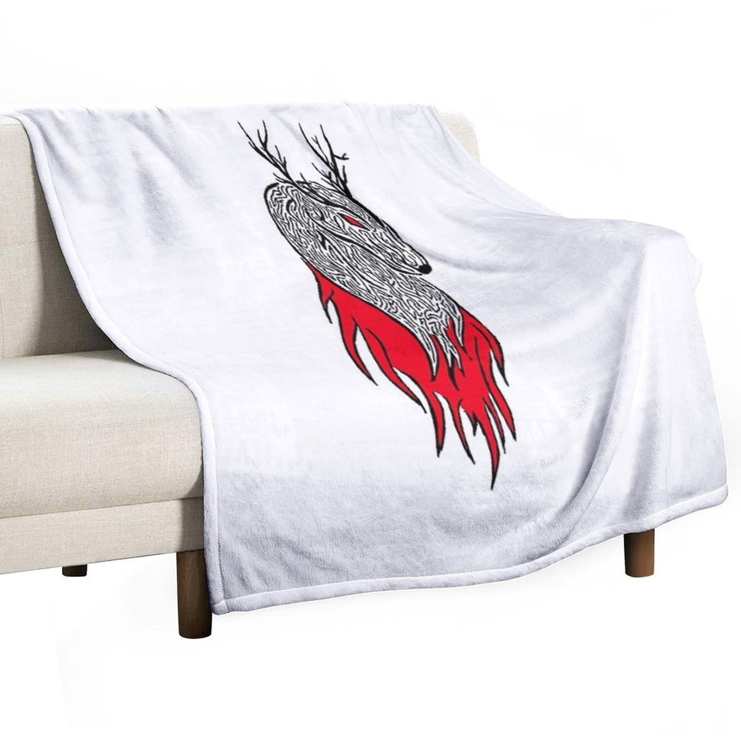 Elder Deer Throw Blanket