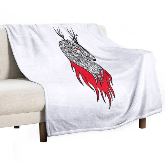 Elder Deer Throw Blanket