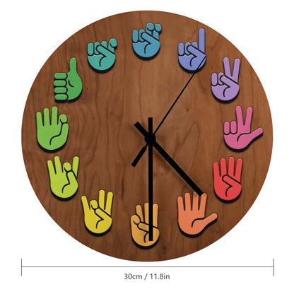 ASL Woodgrain Large Wall Clock