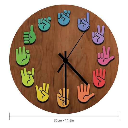 ASL Woodgrain Large Wall Clock