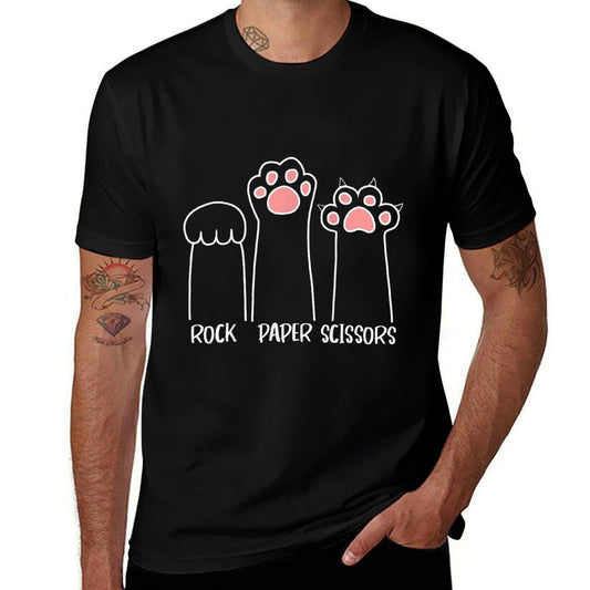 Introvert Cat Animal Rescue Pet Lover Apparel Rock Paper Scissors Hand Game Cute Paw Funny Cat  Vintage-inspired T-Shirt