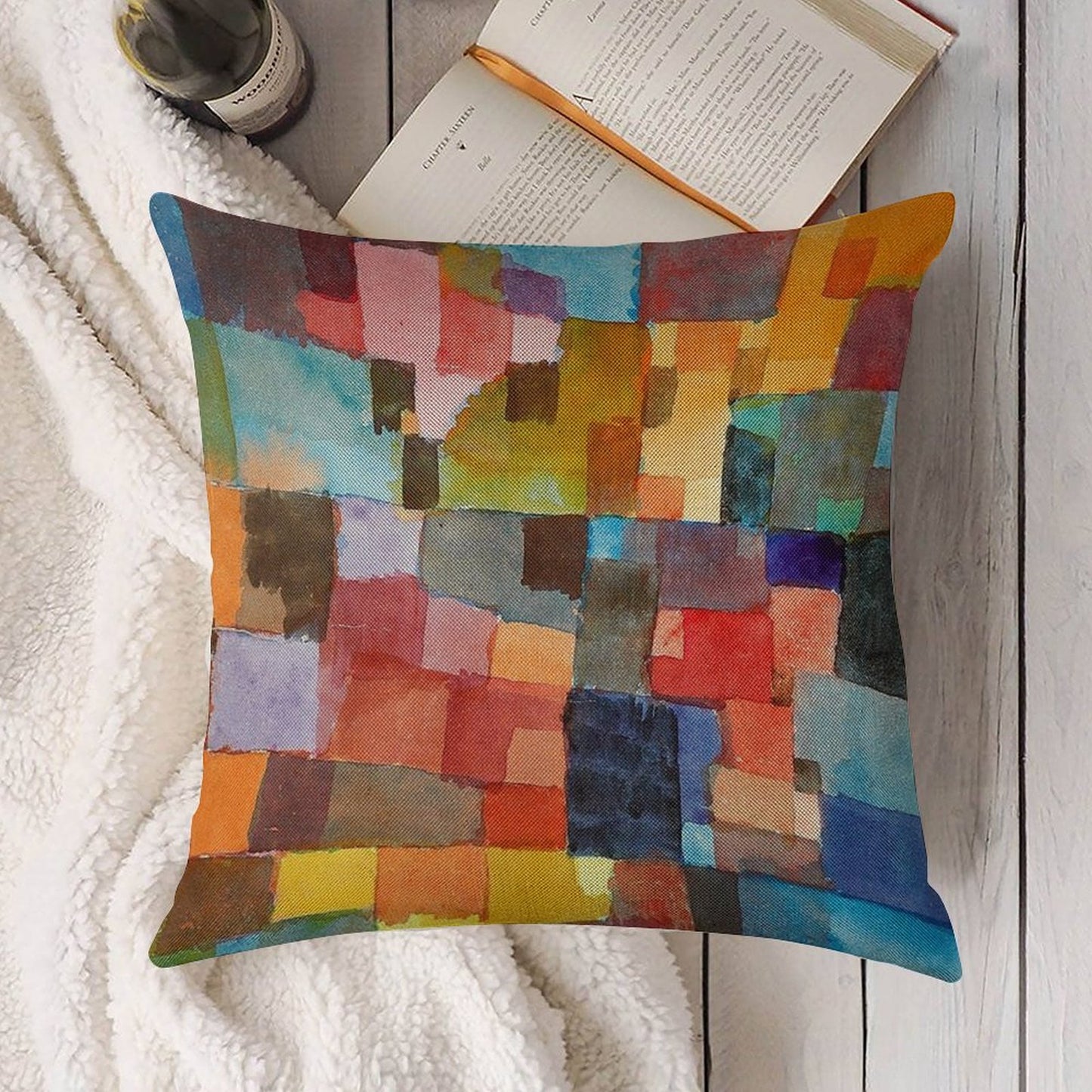 Raumarchitekturen, Paul Klee Linen Throw Pillow Cover