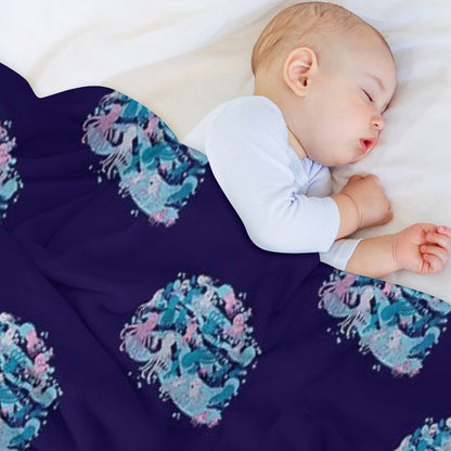 Octopus Party Throw Blanket