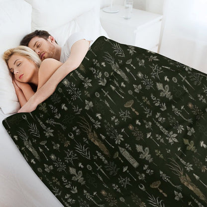 Forest And Field Guardian Throw Blanket