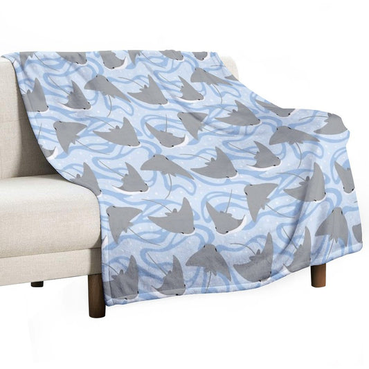 Stingrays - Cownose Ray - Sticker Pack Throw Blanket