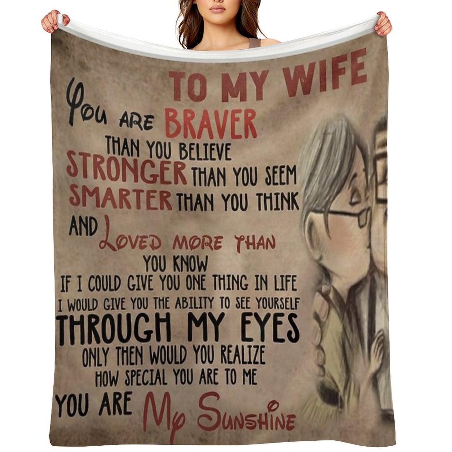 UP To My Wife Throw Blanket