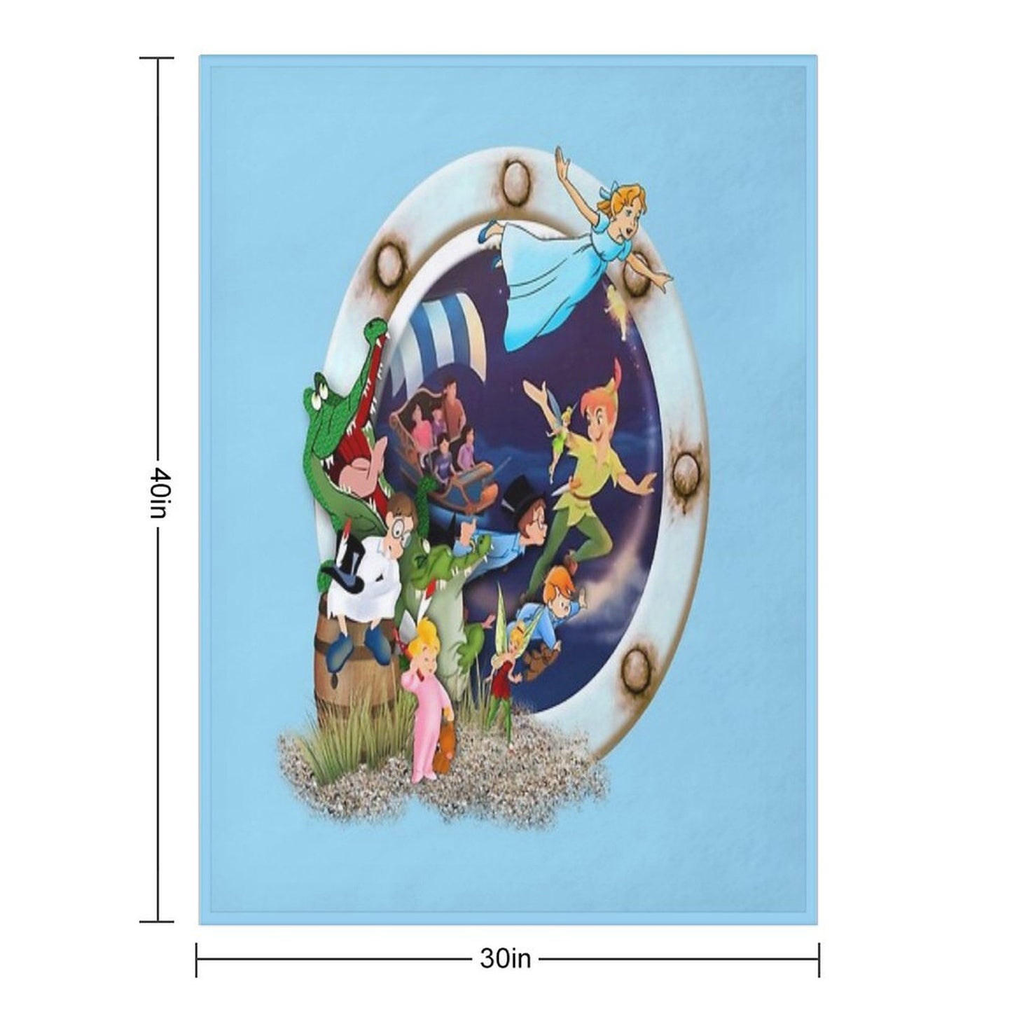 Peter Pan Wendy And The Boys Throw Blanket