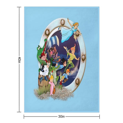 Peter Pan Wendy And The Boys Throw Blanket