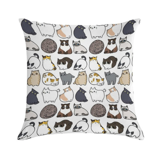 Cats Cats Cats Soft Durable Construction Throw Pillow