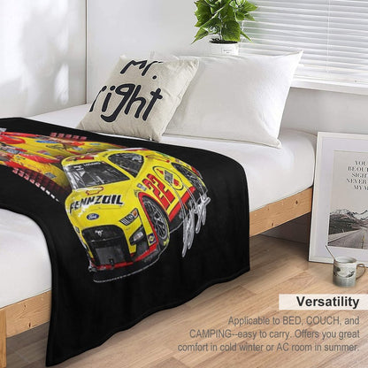 NEW Joey Logano NEXT GEN MUSTANG 2022 Throw Blanket