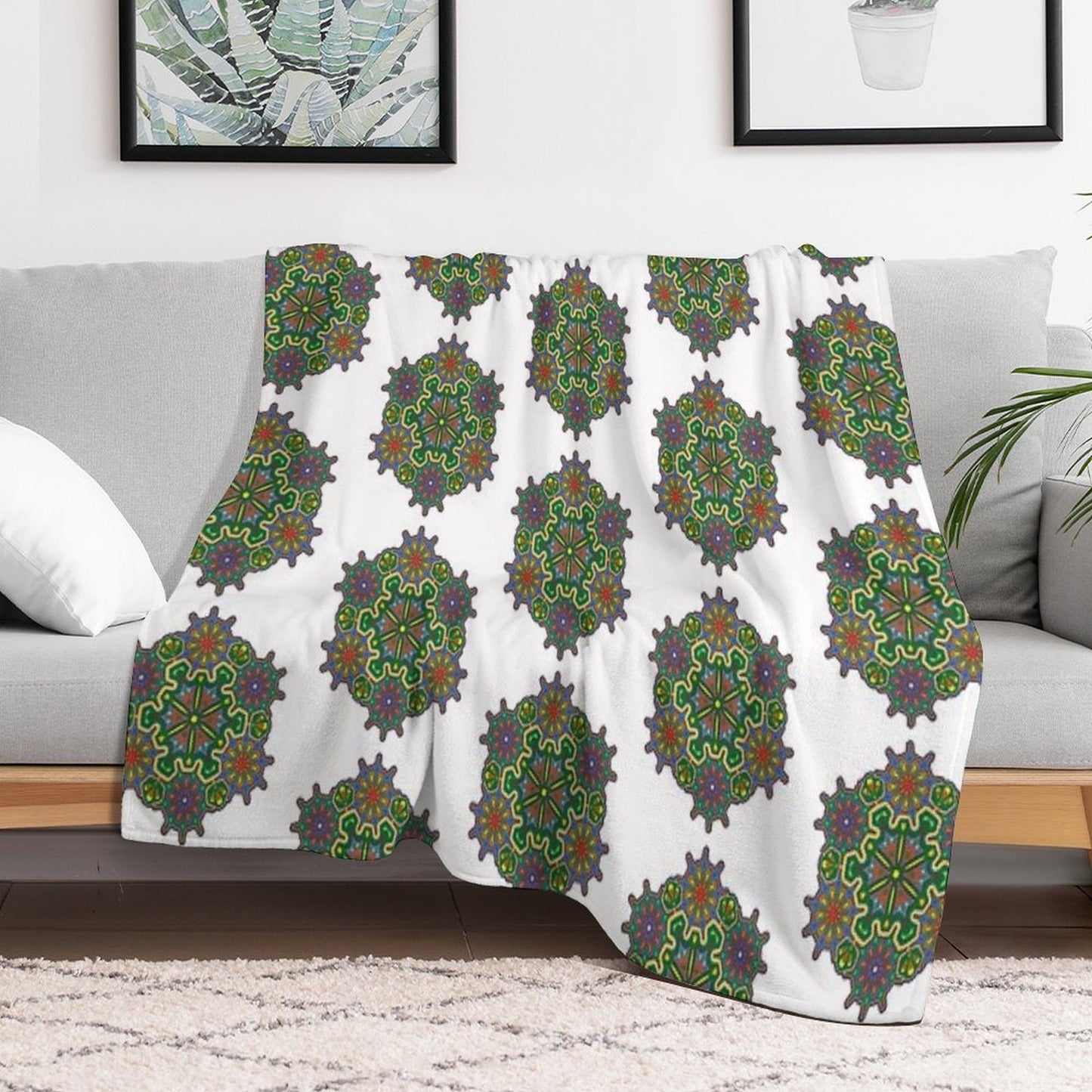 Indian Style Mandala 2 Throw Blanket