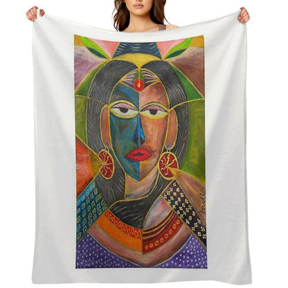Celtic Spirit Woman Throw Blanket