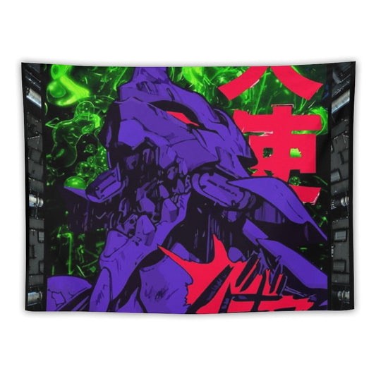 Neon Cyber Genesis Nerv Evangelion Tapestry