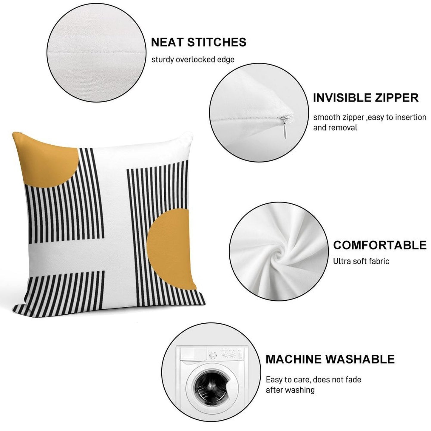 Bauhaus #16 Soft Luxury Feel Throw Pillow